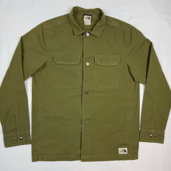 The North Face Other - The North Face Olive Green Lightweight Shirt Jacket